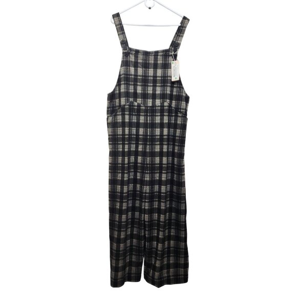 Plaid Overall Dress Womens Size 2XL Black & White - Picture 1 of 7